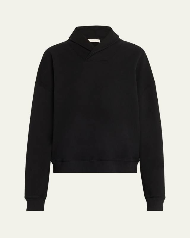 Wrap-Collar Sweatshirt